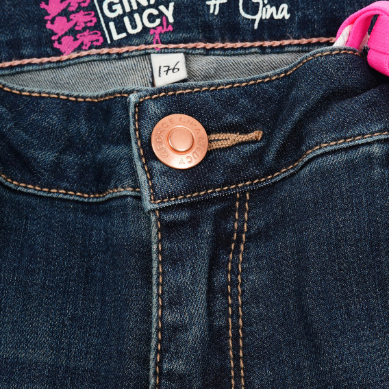 Jeans pentru fete, albastru închis George Gina & Lucy 179841 3