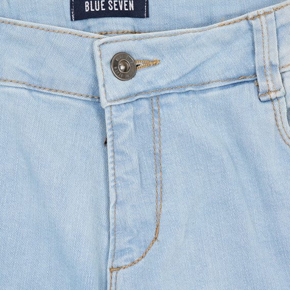 Jeans de bumbac pentru fete, albastru deschis BLUE SEVEN 179844 2