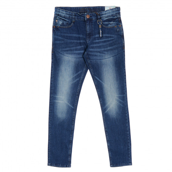 Jeans de bumbac pentru băieți, albastru închis LEMMI 179851 
