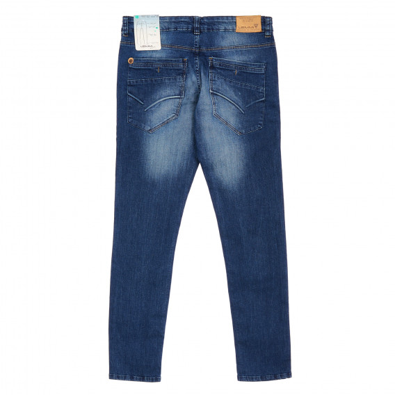Jeans de bumbac pentru băieți, albastru închis LEMMI 179854 4