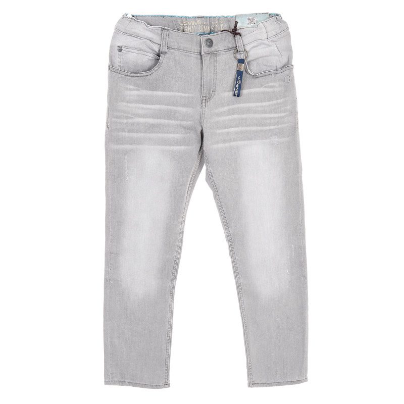 Jeans de bumbac pentru băieți, gri  179855