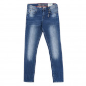 Jeans de bumbac pentru băieți - albastru LEMMI 179859 