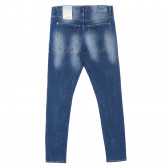 Jeans de bumbac pentru băieți - albastru LEMMI 179862 4