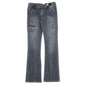 Jeans din bumbac albastru pentru fete Complices 179883 
