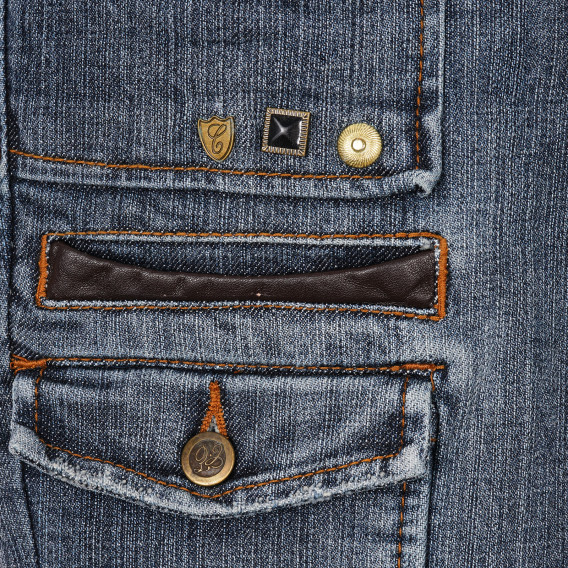 Jeans din bumbac albastru pentru fete Complices 179884 2