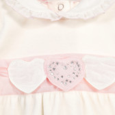 Salopete de pluș pentru bebeluși cu dungi roz și aplicații cusute Chicco 180020 2