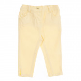 Pantaloni bebeluși din bumbac, pentru fete, galben Tape a l'oeil 180071 