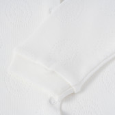 Salopetă din bumbac cu găuri decorative, pentru bebeluși, albă PIPPO&PEPPA 180093 4