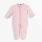 Salopetă de bumbac cu volane roz cusute, pentru bebeluși  PIPPO&PEPPA 180115 1