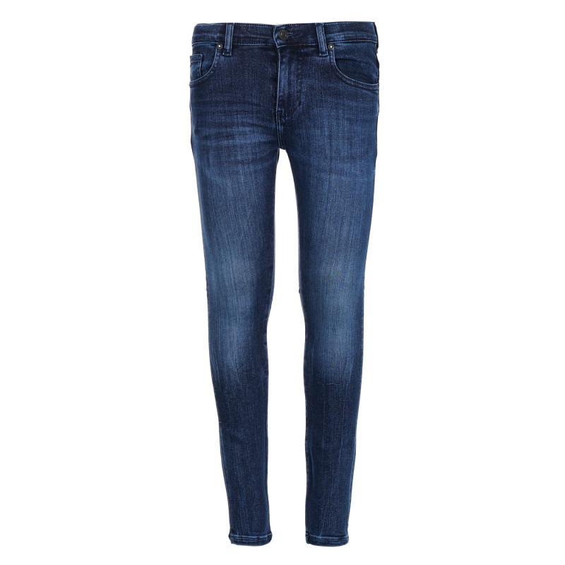 Jeans pe corp, pentru fete, albastru  180418