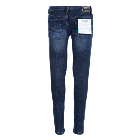 Jeans pe corp, pentru fete, albastru Guess 180421 4