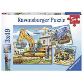 Puzzle 3 în 1 mașini de construcții Ravensburger 18079 