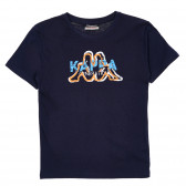 Bluză albastră cu mâneci scurte din bumbac pentru fete KAPPA 180814 