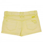 Pantaloni scurți din denim cu efect uzat, pentru fete, galben Boboli 180861 2