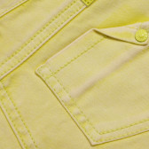 Pantaloni scurți din denim cu efect uzat, pentru fete, galben Boboli 180862 3
