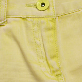 Pantaloni scurți din denim cu efect uzat, pentru fete, galben Boboli 180863 4