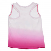 Tricou cu imprimeu floral alb și roz pentru fete Boboli 180892 2