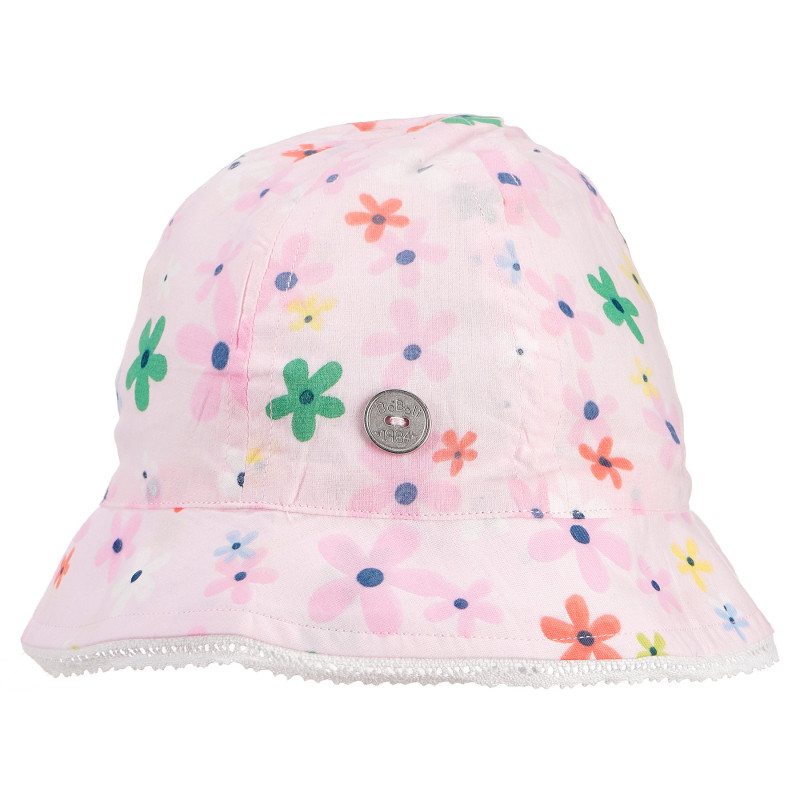 Pălărie de bumbac cu imprimeu floral, pentru fete, roz  180975