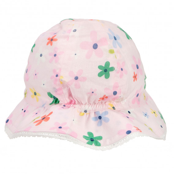 Pălărie de bumbac cu imprimeu floral, pentru fete, roz Boboli 180977 3