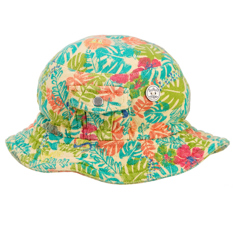 Pălărie de bumbac cu imprimeu floral  180985