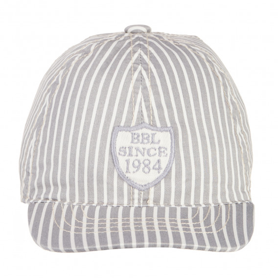 Șapcă cu cozoroc, cu dungi gri și albe, pentru băieți Boboli 181018 