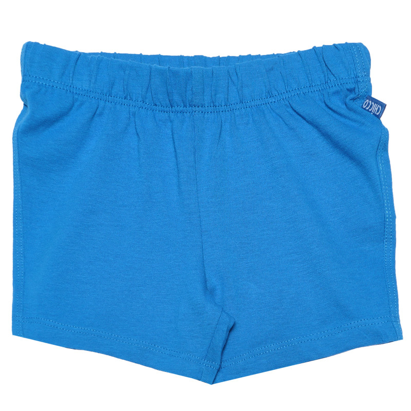 Pantaloni de bumbac pentru băieți, de culoare albastră  181044
