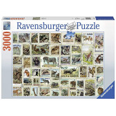 Puzzle Timbre cu animale, marca Ravensburg Ravensburger 18109 