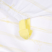 Rochie din bumbac alb cu galben pentru fete Tape a l'oeil 181092 2