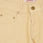 Pantaloni din bumbac maro cu cinci buzunare pentru fete Vitivic 181132 2