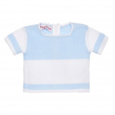 Bluză alb cu albastru, din bumbac, pentru băieței Neck & Neck 181176 