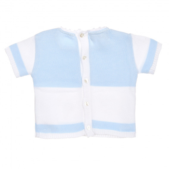 Bluză alb cu albastru, din bumbac, pentru băieței Neck & Neck 181179 4