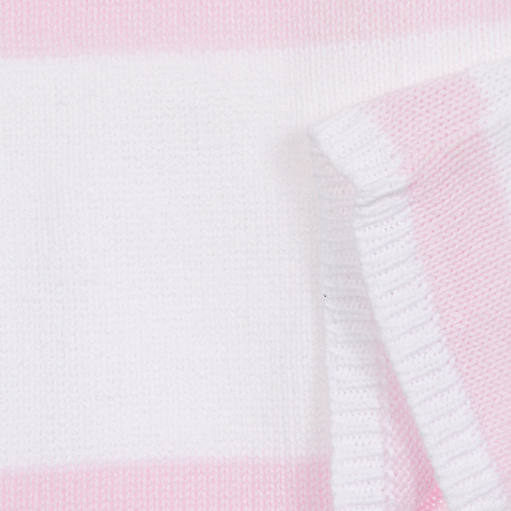 Bluză din bumbac alb cu roz pentru bebeluși Neck & Neck 181181 3