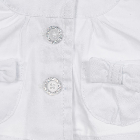Jachetă albă din bumbac pentru fetițe Tape a l'oeil 181205 3