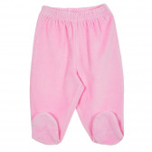 Pantaloni cu talpă pentru copii, în roz ZY 181207 