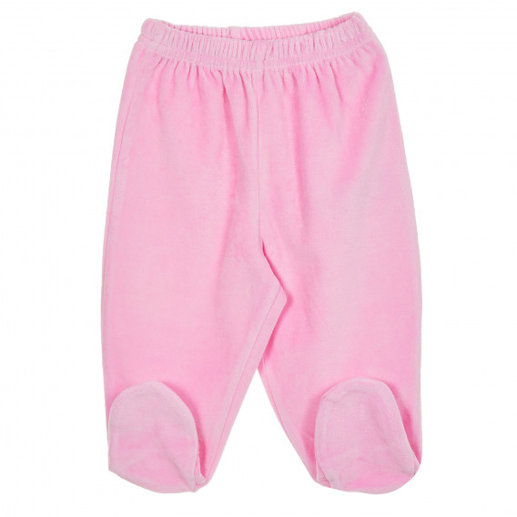 Pantaloni cu talpă pentru copii, în roz ZY 181207 