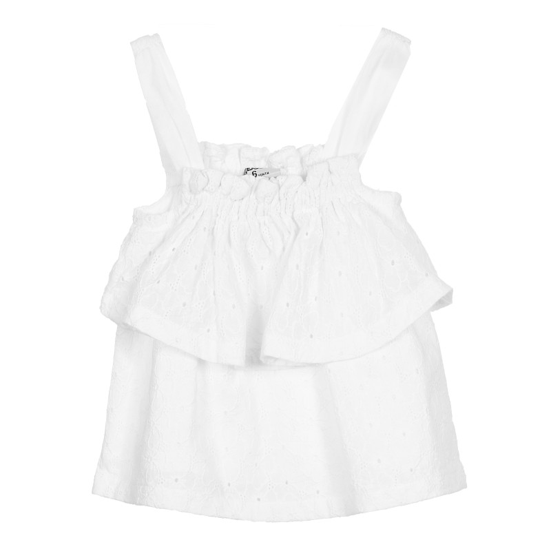 Rochiță albă din bumbac pentru fete  181400