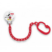 Clip suzetă de culoare roșie Mickey NUK 181451 