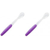 2 buc. linguri de plastic, violet, pentru peste 6 luni NUK 181464 