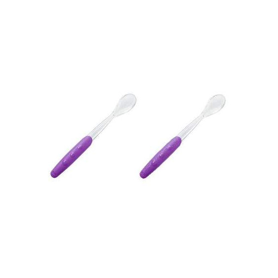 2 buc. linguri de plastic, violet, pentru peste 6 luni NUK 181464 