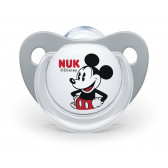 1 buc. Suzetă gri cu imprimeu Mickey pentru bebelusi 0-6 luni NUK 181650 