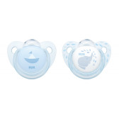 2 buc. Suzete albastre pentru bebeluși 6-18 luni  NUK 181680 