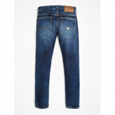 Jeans fit albaștri, cu efect uzat, pentru băieți  181775 2