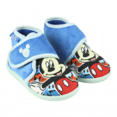 Papuci albaștri cu imprimeu mickey mouse pentru băieți Mickey Mouse 181796 