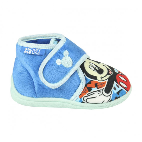 Papuci albaștri cu imprimeu mickey mouse pentru băieți Mickey Mouse 181797 2