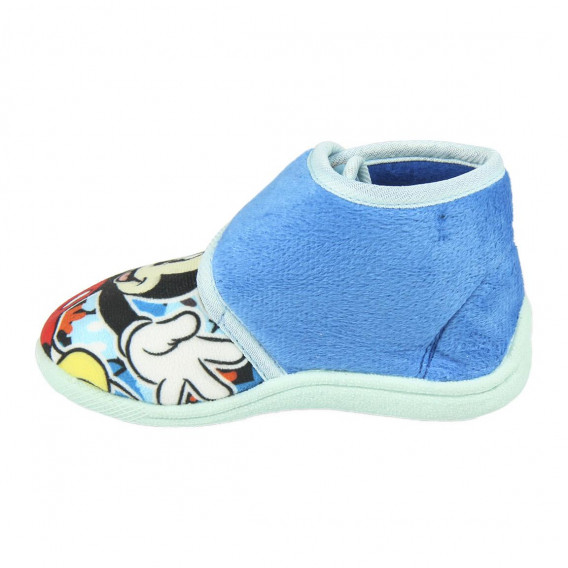 Papuci albaștri cu imprimeu mickey mouse pentru băieți Mickey Mouse 181798 3