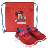 MICKEY, set roșu de teniși și geantă pentru băieți Mickey Mouse 181808 