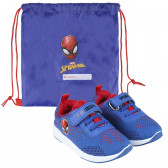 SPIDERMAN, Set albastru de teniși și geantă pentru băieți Spiderman 181814 