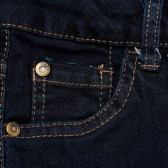 Jeans din bumbac pentru fete, albastru închis alive 181886 3