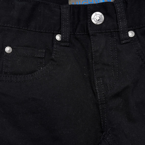 Jeans negri din bumbac pentru băieți Highway 181905 3