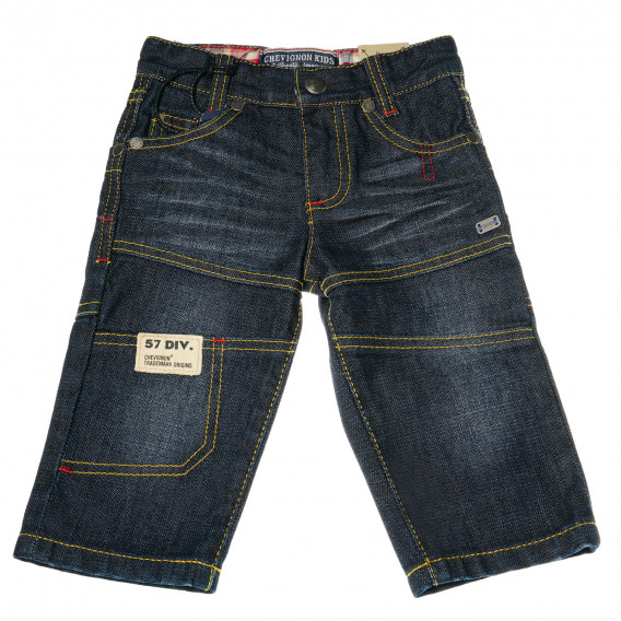 Jeans albaștri, din bumbac, pentru băieței Chevignon 181916 
